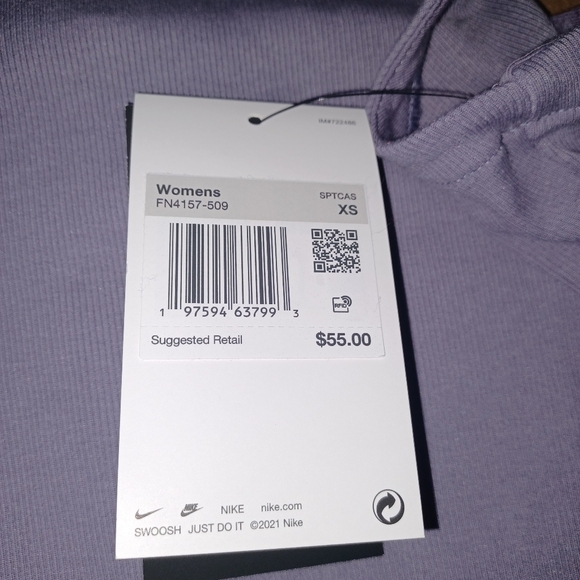 Nike Chill Knit Ribbed Minidress, Lavender/Black Nike x Nordstrom - Picture 9 of 12